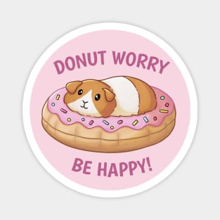 Guinea Pig In A Donut Plushie Magnet